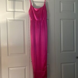 Pink Satin Dress